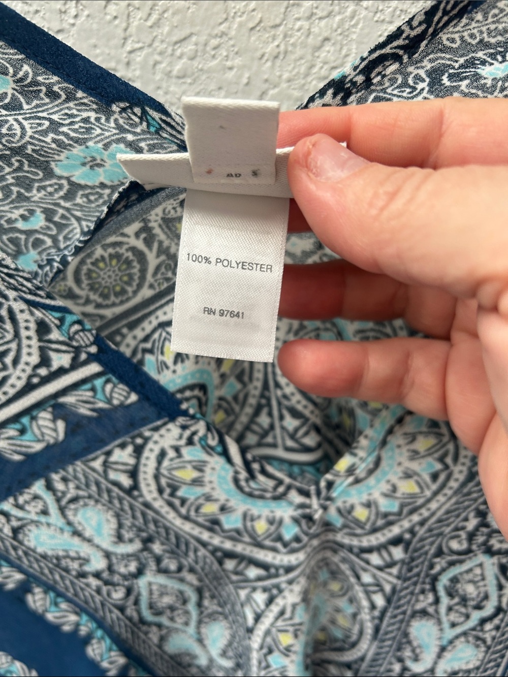 J. Jill NWOT Blue Print Summer Poncho… One Size But for PLUS sizes - Picture 3 of 3